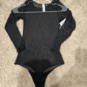 SPANX Black Sheer Bodysuit